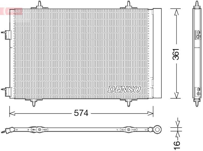 DENSO DCN21020 Kondensator A/C PEUGEOT 508 SW 1.6 THP (2010 - )