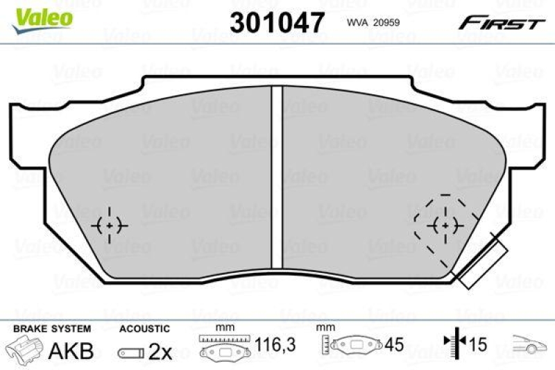 VALEO 301047 SBB-Satz FIRST