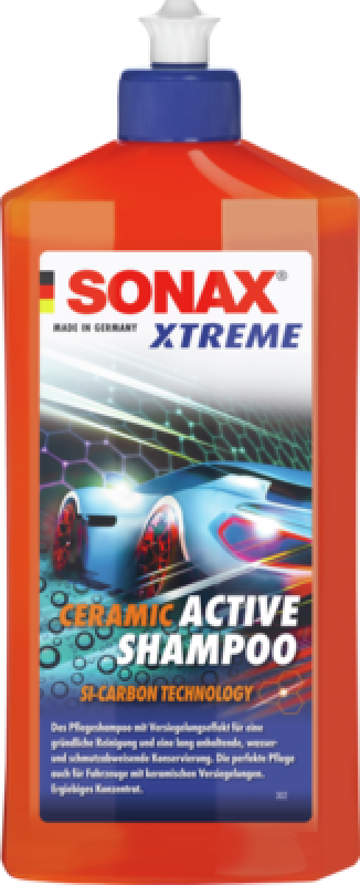 SONAX 02592000 XTREME Ceramic Active Shampoo 500ml + SONAX Coating Towel