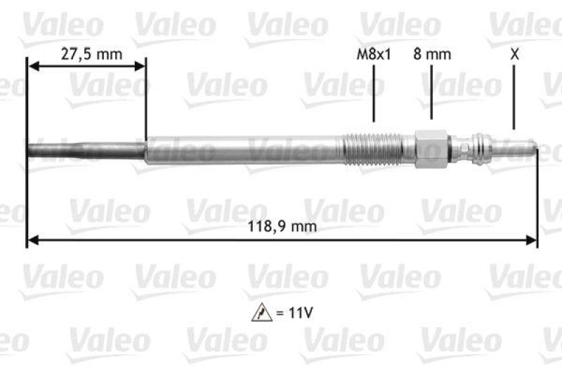 VALEO 345118 Glühkerze SUZUKI IGNIS,SWIFT,W