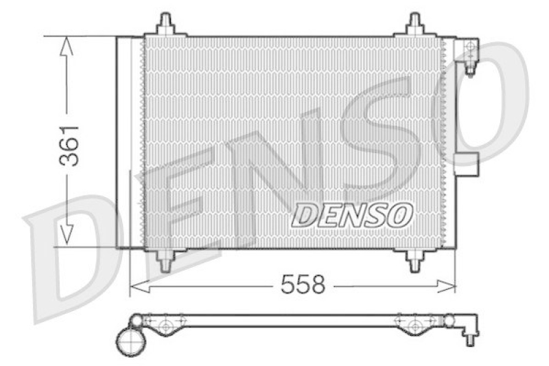 DENSO DCN21025 Kondensator A/C PEUGEOT 407 SW (6E_) 2.0 HDi 135 (2004 - )