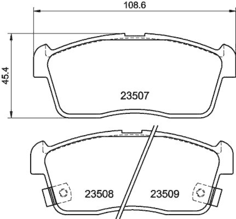 HELLA 8DB 355 009-631 Bremsbelagsatz, Scheibenbremsbelag für DAIHATSU/SUZUKI