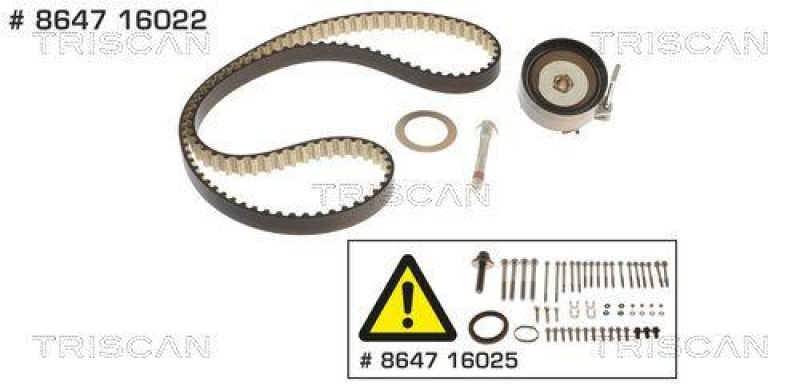 TRISCAN 8647 16022 Zahnriemensatz 16Mm für Ford