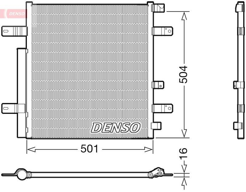 DENSO DCN99054 Kondensator A/C MERCEDES-BENZ ATEGO 3 (13-) 7.7