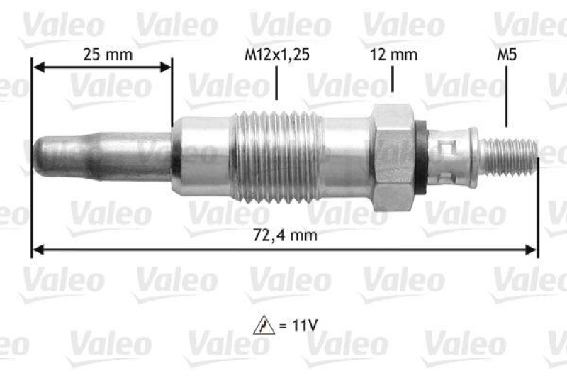 VALEO 345119 Glühkerze FORD Mondeo, Escort