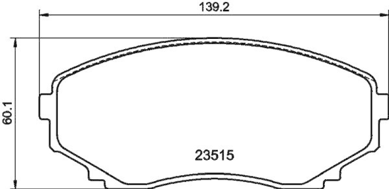 HELLA 8DB 355 009-641 Bremsbelagsatz Scheibenbremse