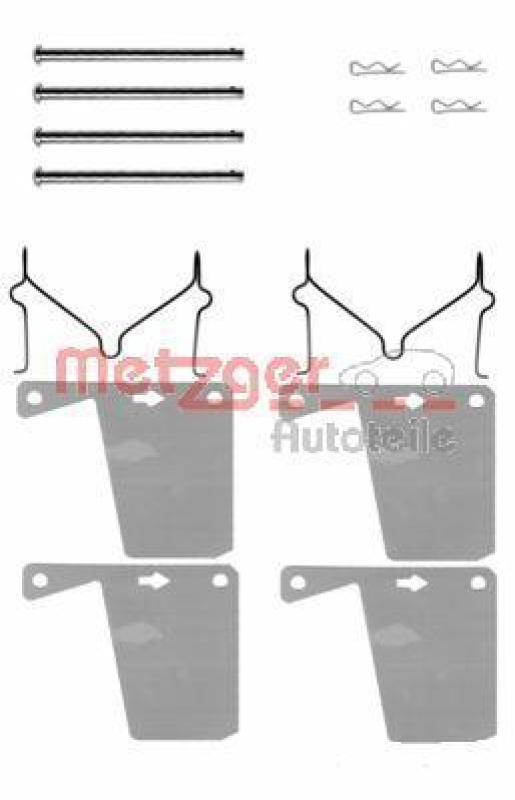 METZGER 109-0960 Zubehörsatz, Scheibenbremsbelag für FORD