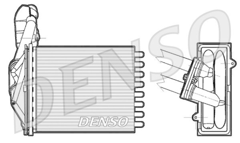 DENSO DRR09042 Wärmetauscher FIAT 500 (07-)