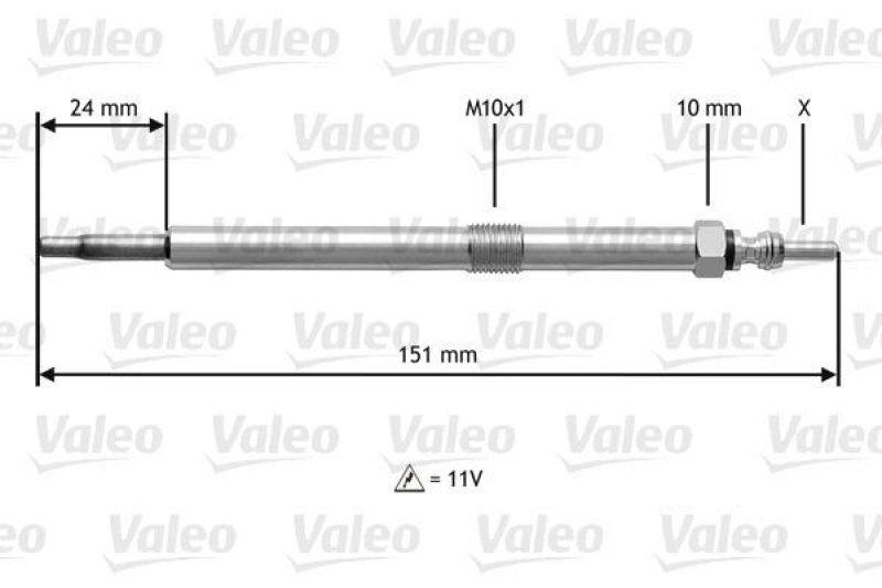 VALEO 345120 Glühkerze RENA Laguna, Espace, Trafic