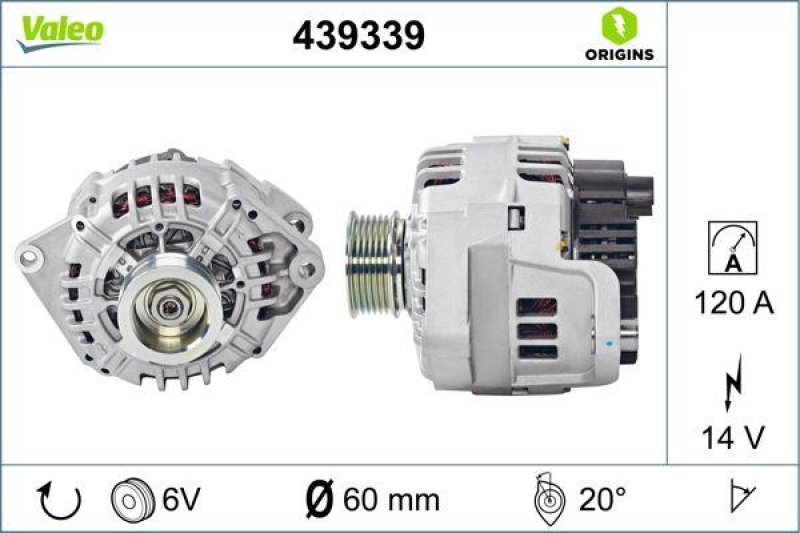 VALEO 439339 Generator Neu - ORIGINS