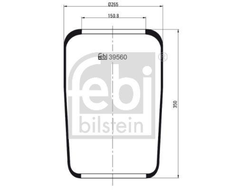 FEBI BILSTEIN 39560 Luftfederbalg ohne Kolben für Mercedes-Benz