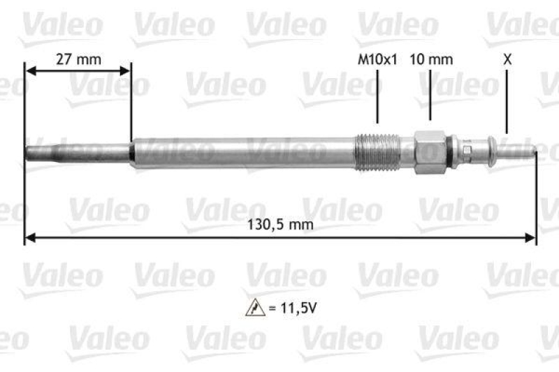 VALEO 345121 Glühkerze MERC Classe C, Classe E