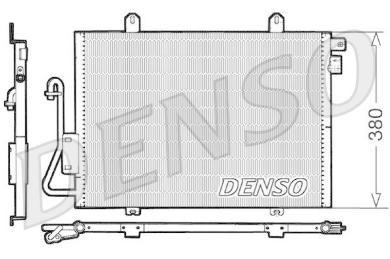 DENSO DCN23006 Kondensator A/C RENAULT CLIO II (BB0/1/2_, CB0/1/2_) 1.2 (BB0A, BB0F, BB10, BB1K, BB28, BB2D, BB2H, CB0A...) (1998 - )