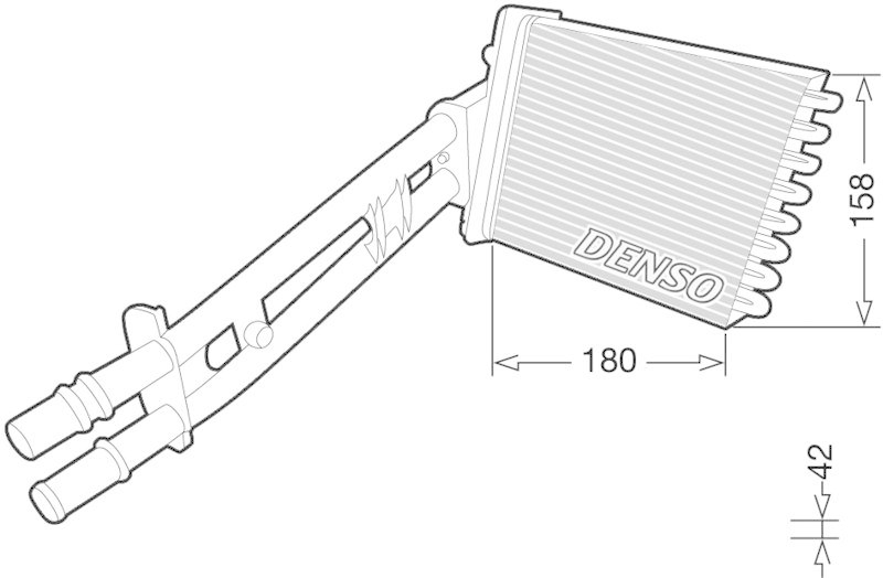 DENSO DRR09043 Wärmetauscher FIAT 500 (07-)