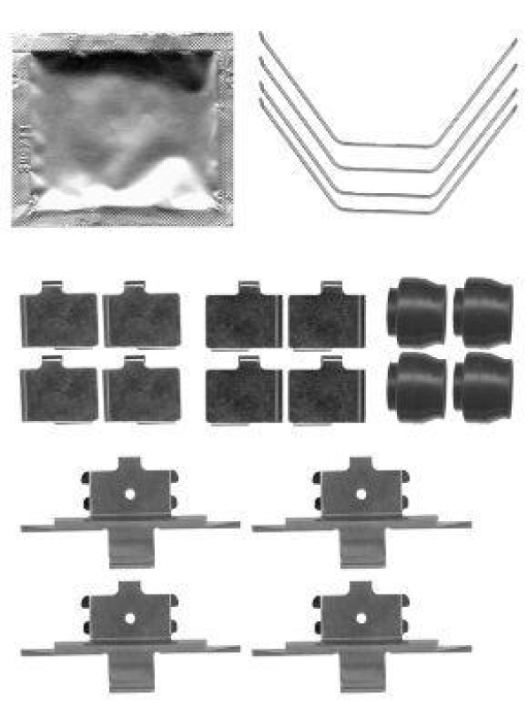 HELLA 8DZ 355 204-951 Zubehörsatz, Scheibenbremsbelag für MAZDA