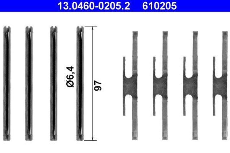 ATE 13.0460-0205.2 Belagsatz Zubehör