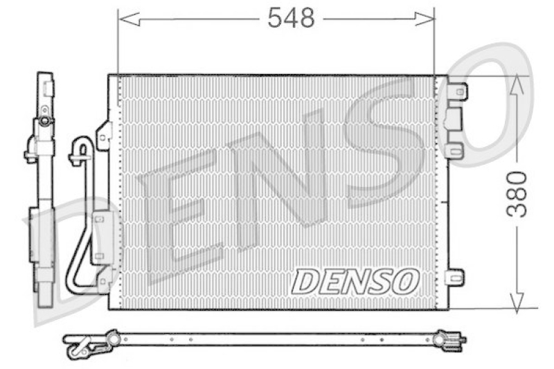 DENSO DCN23008 Kondensator A/C RENAULT CLIO II (BB0/1/2_, CB0/1/2_) 1.2 16V (BB05, BB0W, BB11, BB27, BB2T, BB2U, BB2V, CB05...) (2001 - )