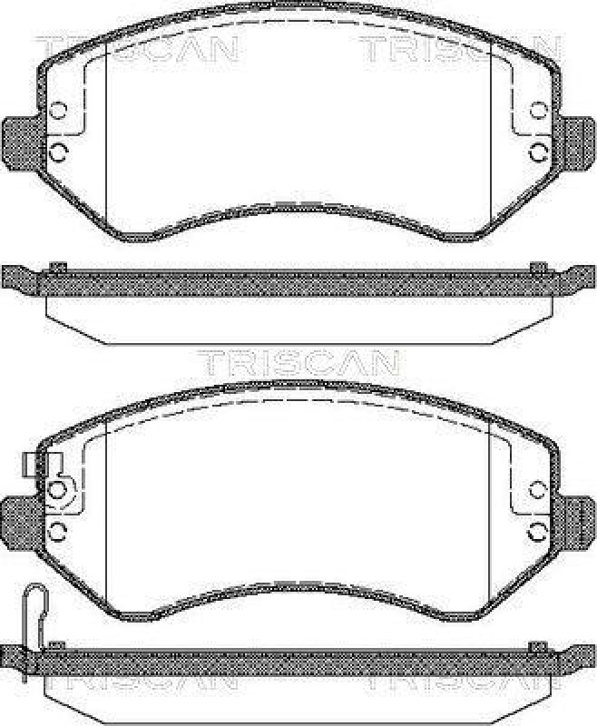 TRISCAN 8110 80533 Bremsbelag Vorne für Chrysler