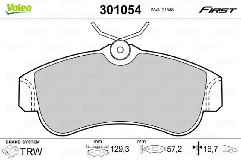 VALEO 301054 SBB-Satz FIRST