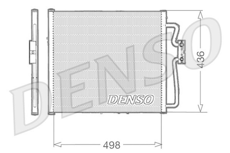 DENSO DCN23009 Kondensator A/C RENAULT KANGOO (KC0/1_) 1.2 16V (KC03, KC05, KC06, KC0T, KC0W) (2001 - )