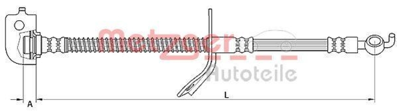 METZGER 4110736 Bremsschlauch für KIA VA links