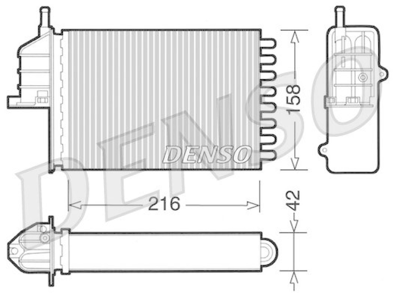 DENSO DRR09080 Wärmetauscher FIAT SEICENTO