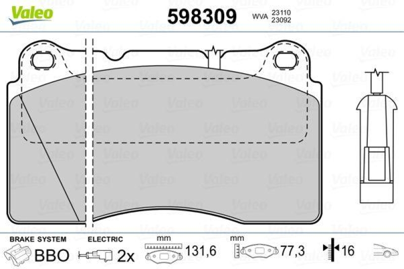 VALEO 598309 SBB-Satz PREMIUM