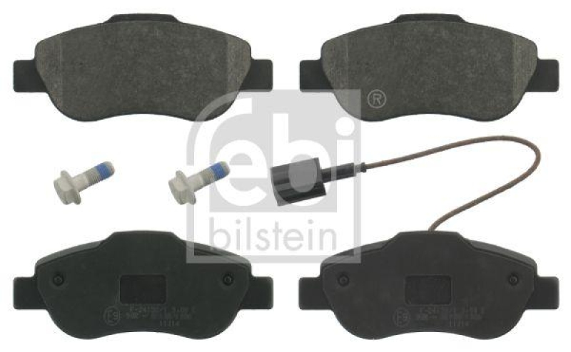 FEBI BILSTEIN 16841 Bremsbelagsatz mit Schrauben für Fiat