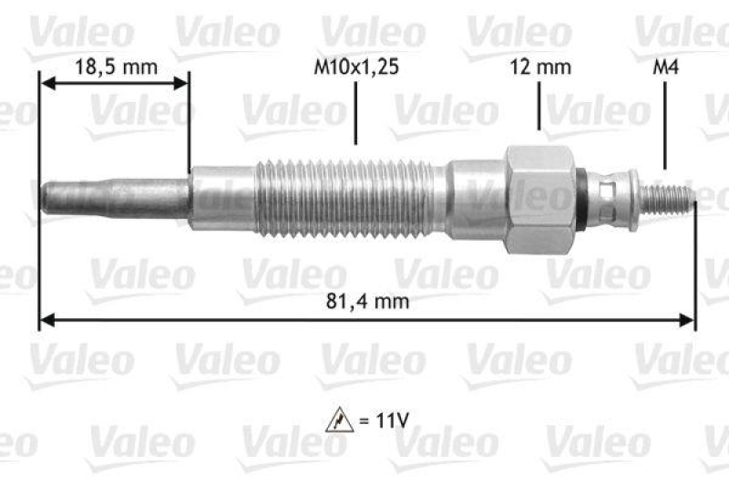 VALEO 345126 Glühkerze L200,L300,L400MITSUB