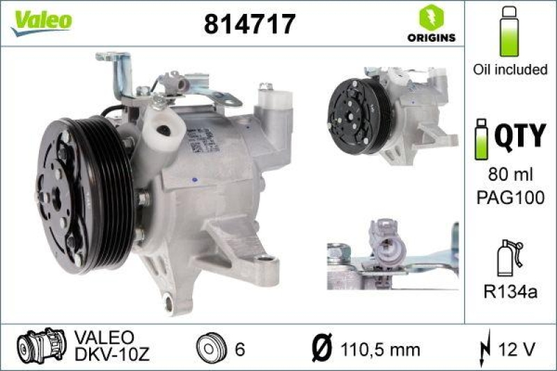 VALEO 814717 Kompressor SUBARU Forester 16-18