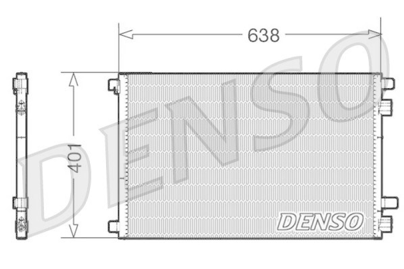 DENSO DCN23012 Kondensator A/C RENAULT SCÉNIC II (JM0/1_) 1.6 16V (JM1R) (2005 - )