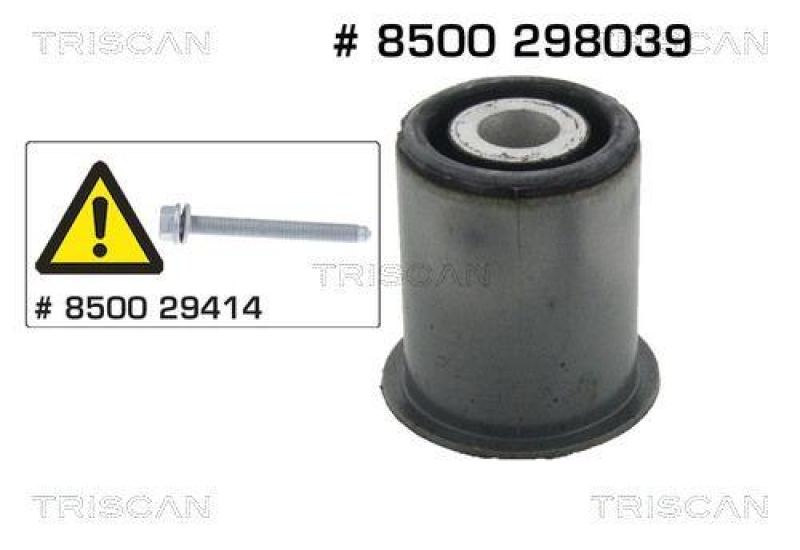 TRISCAN 8500 298039 Gummimetallager Hinterachse für Vw Cc, Passat