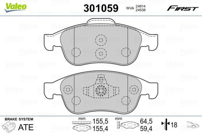 VALEO 301059 SBB-Satz FIRST