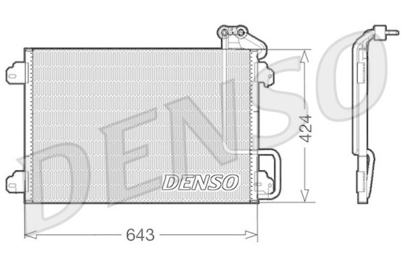 DENSO DCN23013 Kondensator A/C RENAULT MEGANE I (BA0/1_) 1.6 16V (BA11, BA04, BA0B, BA1J) (1999 - 2003)