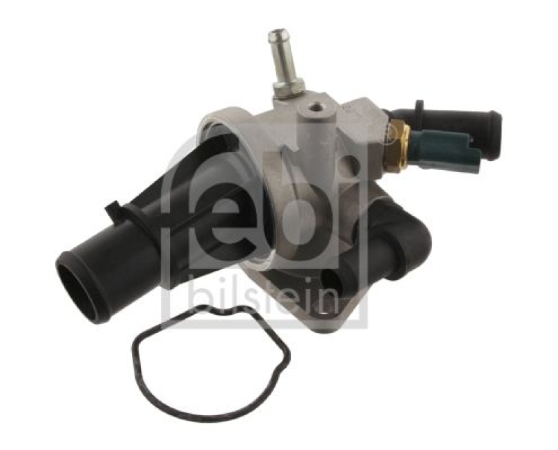 FEBI BILSTEIN 32646 Thermostat mit Gehäuse, Dichtung und Temperaturschalter für Opel