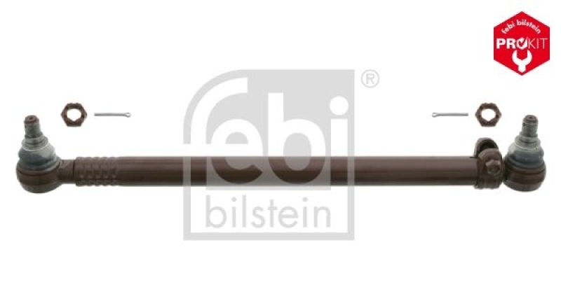 FEBI BILSTEIN 24155 Lenkstange mit Kronenmuttern und Splinten, vom Lenkgetriebe zum Lenkzwischenhebel 2. Achse für EVOBUS