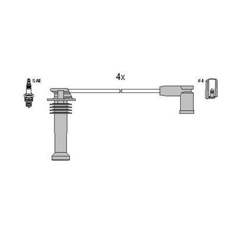 HITACHI 134278 Zündkabelsatz für FORD u.a.