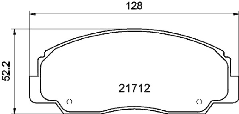 HELLA 8DB 355 009-781 Bremsbelagsatz, Scheibenbremsbelag für DAIHATSU