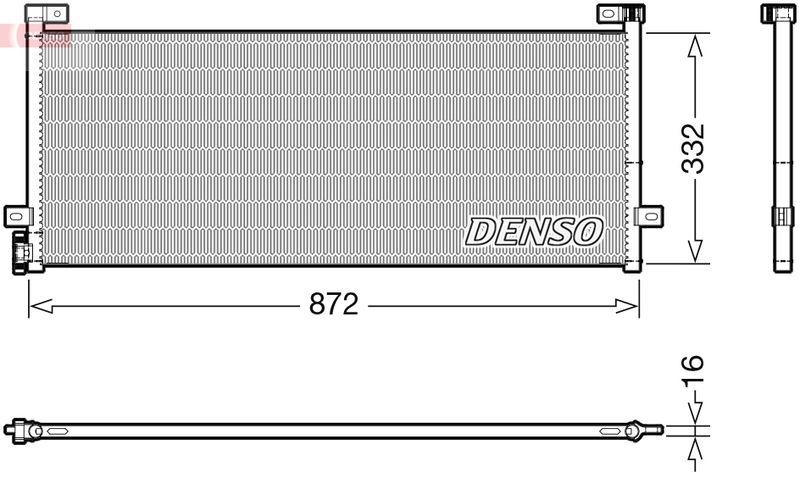 DENSO DCN99072 Kondensator A/C VOLVO FH II (12-) 12.8