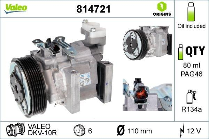 VALEO 814721 Kompressor SUBARU Forester 10-12