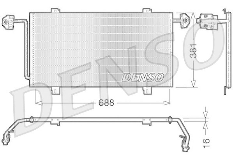 DENSO DCN23023 Kondensator A/C OPEL MOVANO Box (F9) 2.5 DTI (2001 - )