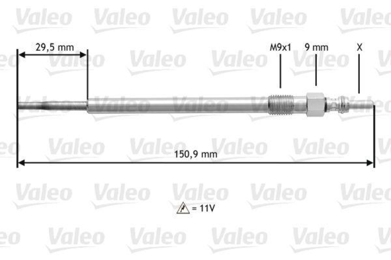 VALEO 345131 Glühkerze SAAB 9-3 1.9L TIDOPE