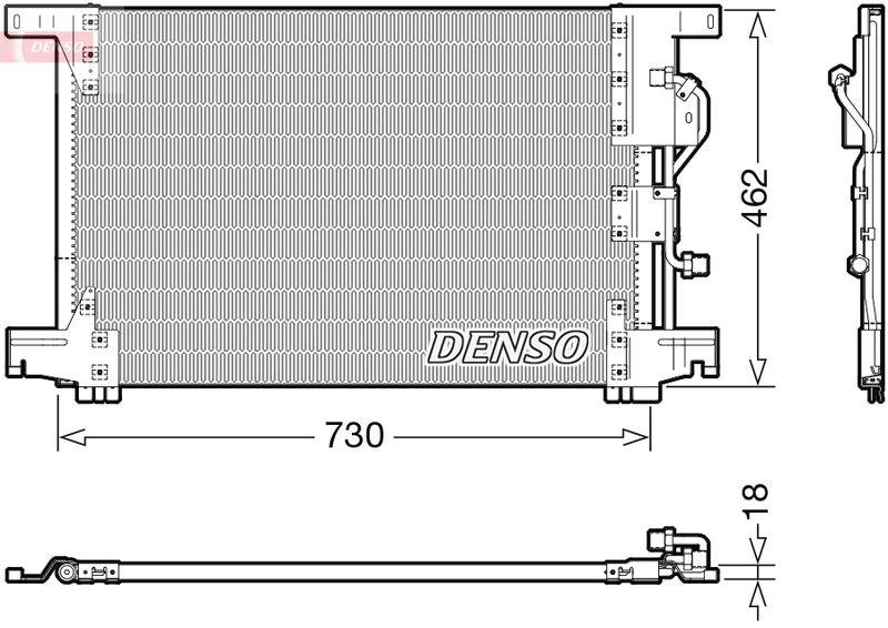 DENSO DCN99073 Kondensator A/C MERCEDES-BENZ ACTROS (96-03) 15.9