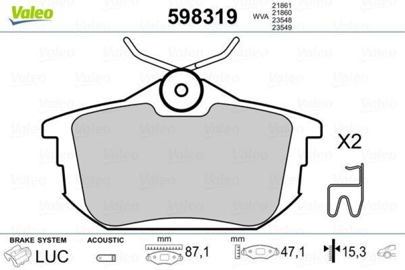 VALEO 598319 SBB-Satz PREMIUM