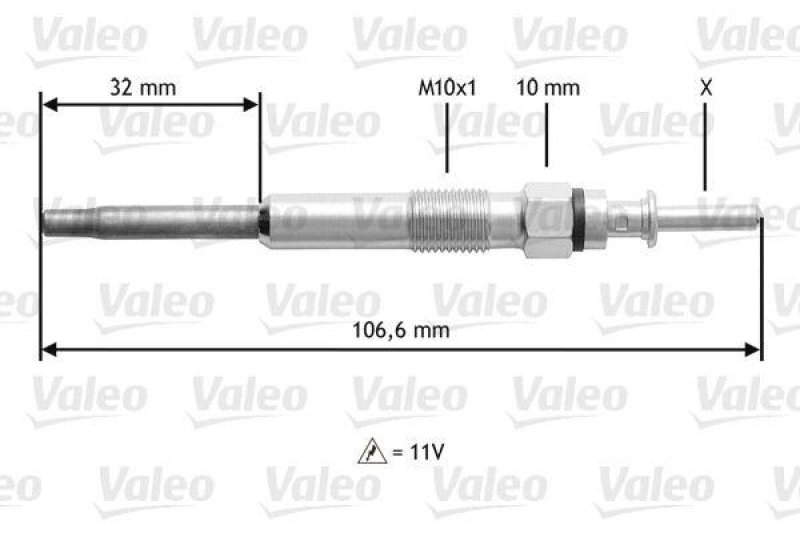 VALEO 345132 Glühkerze BMW Serie 3, Serie 5, X5