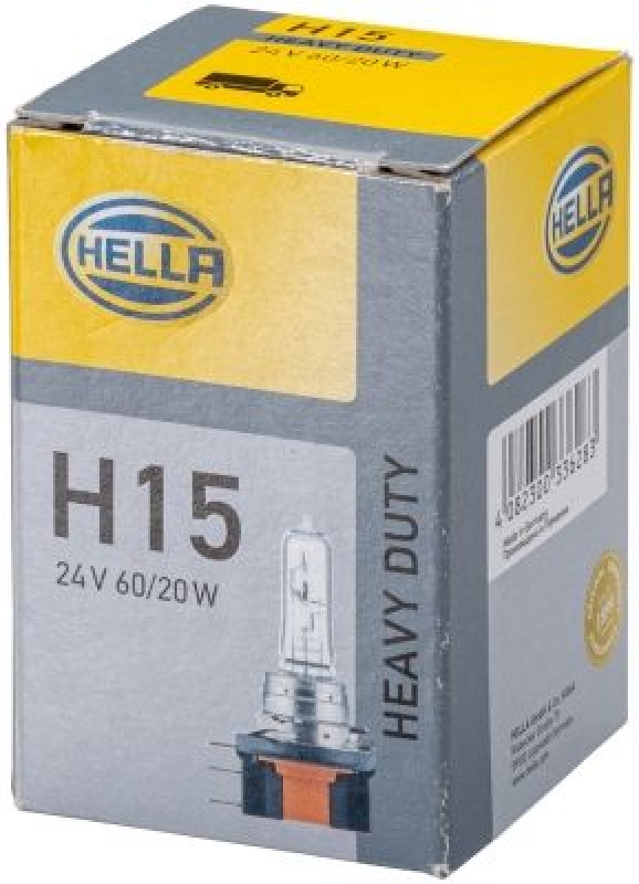 HELLA 8GJ168119-241 Glühlampe H15 24V 60/20W