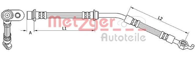 METZGER 4110786 Bremsschlauch für TOYOTA VA rechts