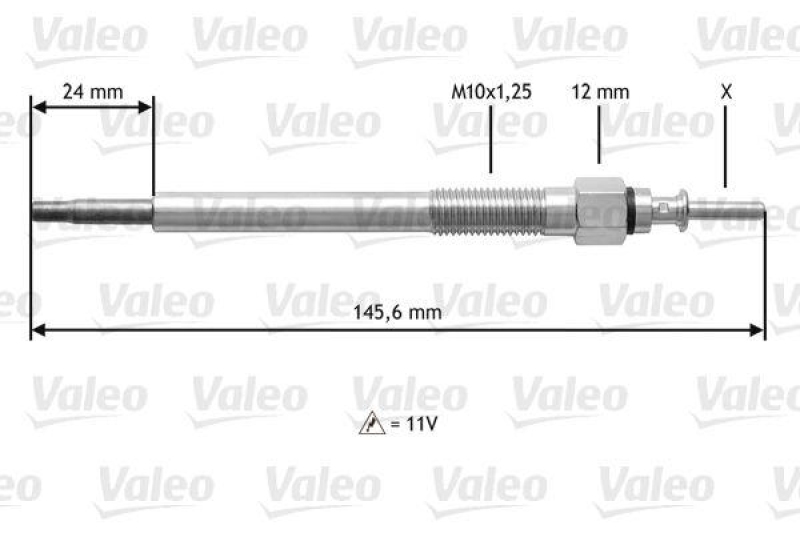 VALEO 345133 Glühkerze OPEL Astra G,Combo,Corsa