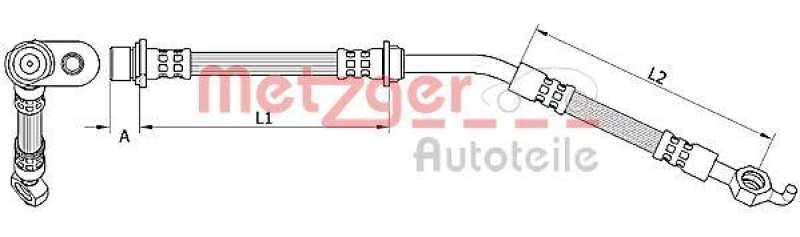 METZGER 4110786 Bremsschlauch f&uuml;r TOYOTA VA rechts