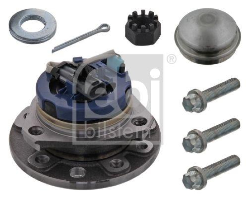 FEBI BILSTEIN 24164 Radlagersatz mit Radnabe und ABS-Sensor für Opel